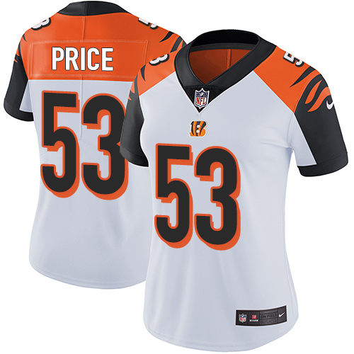 Cincinnati Bengals #53 Billy Price White Women's Stitched Vapor Untouchable Limited Jersey Womens