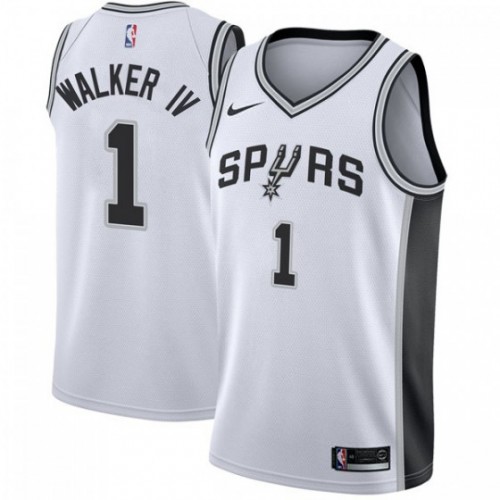 San Antonio Spurs #1 Lonnie Walker IV White Swingman Association Edition Jersey Mens
