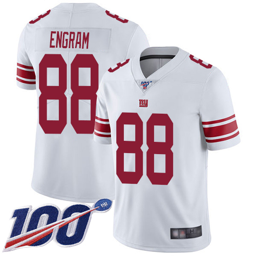 New York Giants #88 Evan Engram White Men's Stitched 100th Season Vapor Limited Jersey Men's