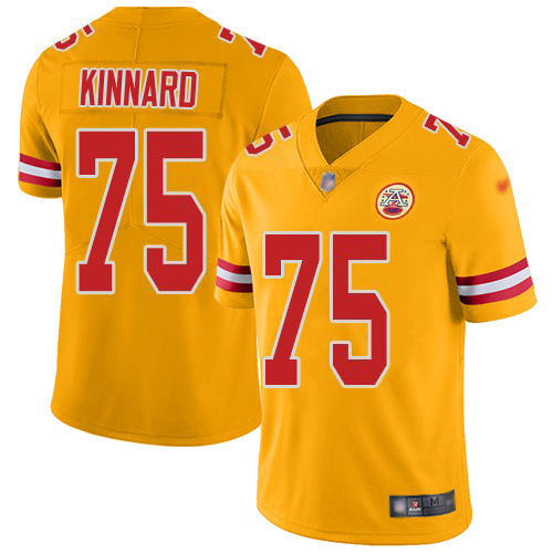 Chiefs #75 Darian Kinnard Gold Youth Stitched Limited Inverted Legend Jersey