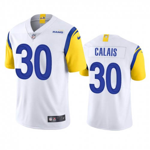 Los Angeles Los Angeles Rams #30 Raymond Calais Men's Alternate Vapor Limited Jersey - White Men's