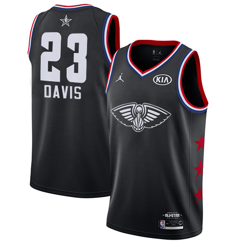 New Orleans Pelicans #23 Anthony Davis Black Womens Jordan Swingman 2019 All-Star Game Jersey Womens