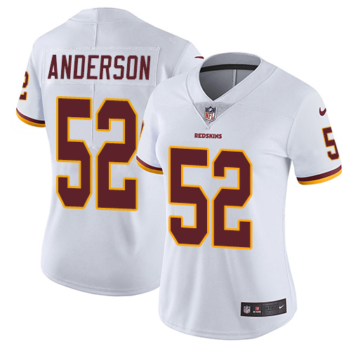 Washington Commanders #52 Ryan Anderson White Women's Stitched Vapor Untouchable Limited Jersey Womens