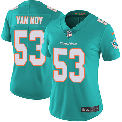 Miami Dolphins #53 Kyle Van Noy Aqua Green Team Color Women's Stitched Vapor Untouchable Limited Jersey Womens