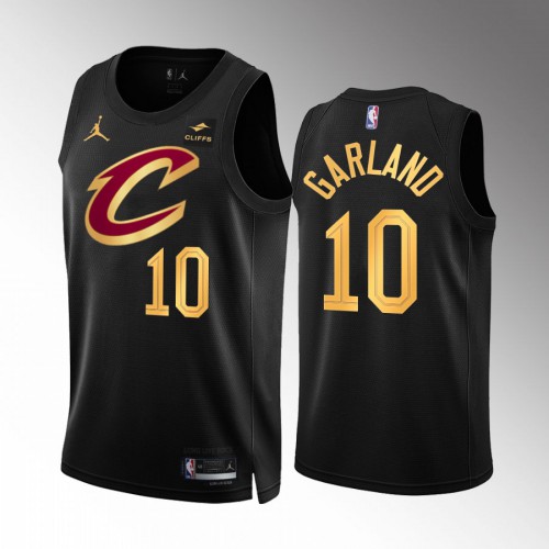Cleveland Cleveland Cavaliers #10 Darius Garland Mens Black 2022-23 Statement Edition Jersey Mens