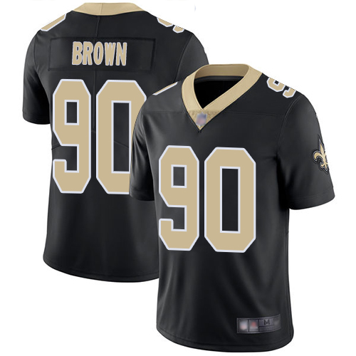 New Orleans Saints #90 Malcom Brown Black Team Color Youth Stitched Vapor Untouchable Limited Jersey Youth
