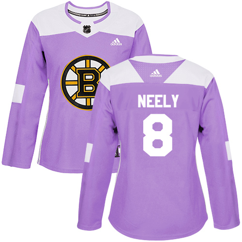 Adidas Boston Bruins #8 Cam Neely Purple Authentic Fights Cancer Women's Stitched Jersey Womens