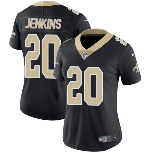 New Orleans Saints #20 Janoris Jenkins Black Team Color Women's Stitched Vapor Untouchable Limited Jersey Womens