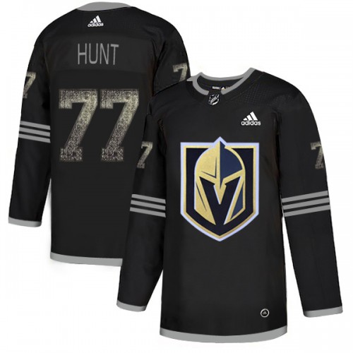 Adidas Golden Vegas Golden Knights #77 Brad Hunt Black Authentic Classic Stitched Jersey Men's