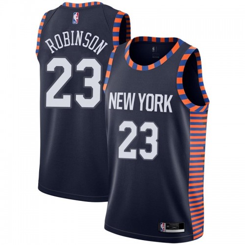 New York Knicks #23 Mitchell Robinson Navy Womens Swingman City Edition 2018/19 Jersey Womens