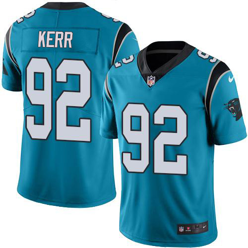 Carolina Panthers #92 Zach Kerr Blue Alternate Youth Stitched Vapor Untouchable Limited Jersey Youth