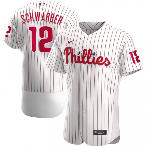 Philadelphia Philadelphia Phillies #12 Kyle Schwarber Men's White Home 2020 Authentic Player Jersey Men's