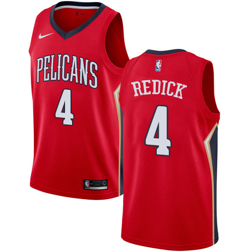 New Orleans Pelicans #4 JJ Redick Red Swingman Statement Edition Jersey Mens