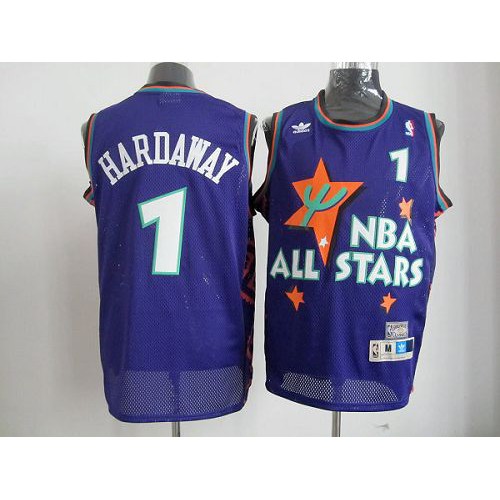 Orlando Magic #1 Penny Hardaway Blue All-Star 1995 Stitched Jersey Mens