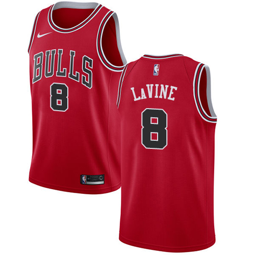 Chicago Bulls #8 Zach LaVine Red Youth Swingman Icon Edition Jersey Youth