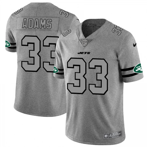New York New York Jets #33 Jamal Adams Men's Gray Gridiron II Vapor Untouchable Limited Jersey Men's
