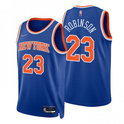 New York Knicks #23 Mitchell Robinson Blue Mens 2021-22 75th Anniversary Diamond Swingman Jersey - Icon Edition Mens