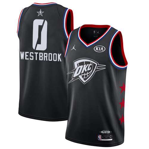 Oklahoma City Thunder #0 Russell Westbrook Black Youth Jordan Swingman 2019 All-Star Game Jersey Youth