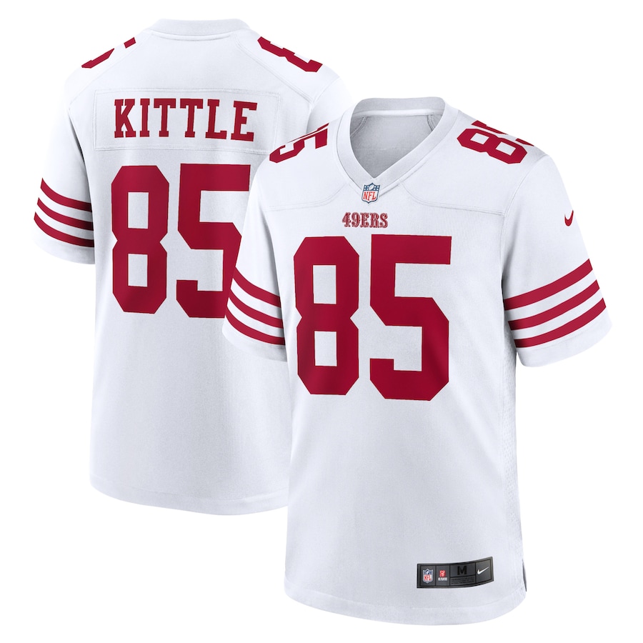 San Francisco 49ers #85 George Kittle Men's 2022 Player Game Jersey - White