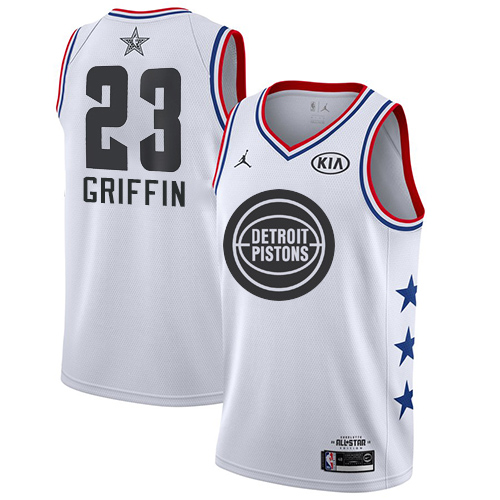 Detroit Pistons #23 Blake Griffin White Jordan Swingman 2019 All-Star Game Jersey Mens