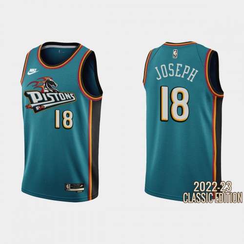 Detroit Detroit Pistons #18 Cory Joseph Teal Mens 2022-23 Classic Edition Jersey Mens