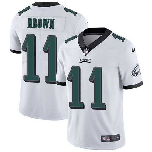 Eagles #11 A.J. Brown White Men's Stitched Vapor Untouchable Limited Jersey