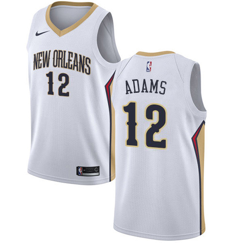 New Orleans Pelicans #12 Steven Adams White Swingman Association Edition Jersey Mens