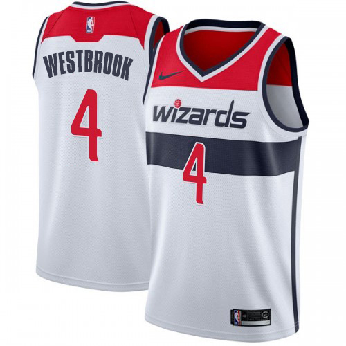 Washington Wizards #4 Russell Westbrook White Youth Swingman Association Edition Jersey Youth
