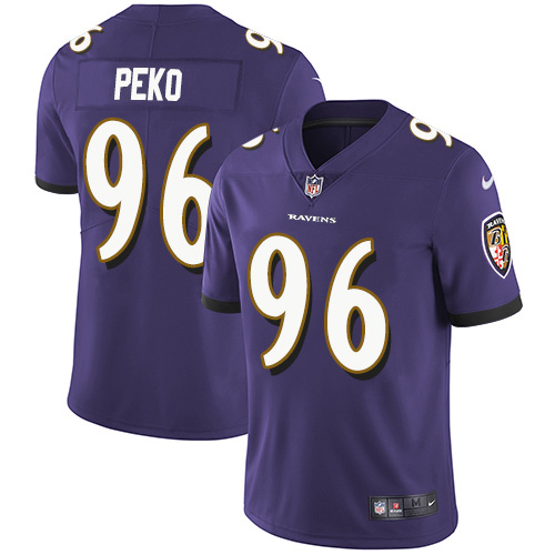 Baltimore Ravens #96 Domata Peko Sr Purple Team Color Youth Stitched Vapor Untouchable Limited Jersey Youth