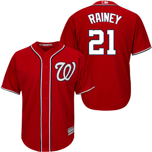 Washington Nationals #21 Tanner Rainey Red New Cool Base Stitched Jersey Men's