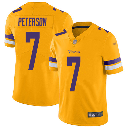 Minnesota Vikings #7 Patrick Peterson Gold Youth Stitched Limited Inverted Legend Jersey Youth