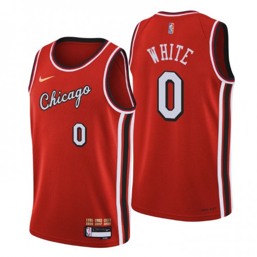 Chicago Chicago Bulls #0 Coby White Mens Red 2021/22 Swingman Jersey - City Edition Mens