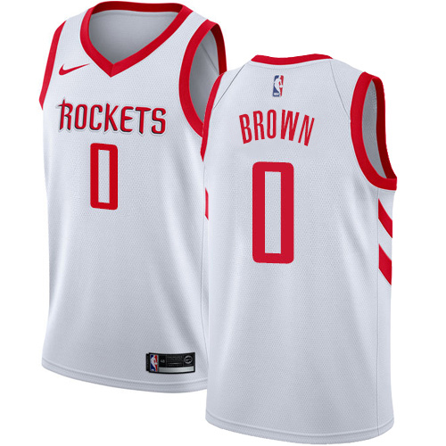 Houston Rockets #0 Sterling Brown White Swingman Association Edition Jersey Mens