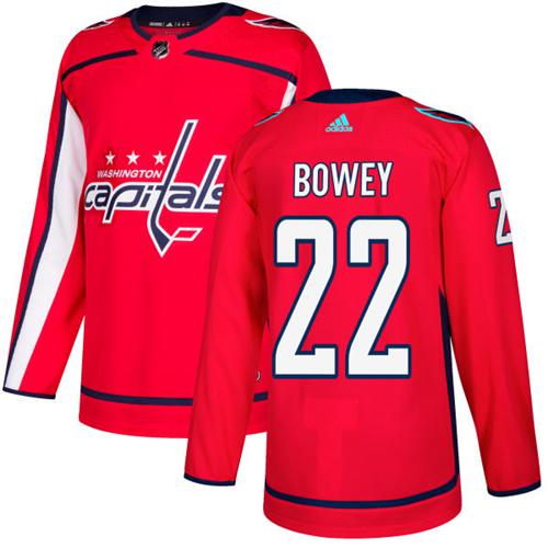 Adidas Washington Capitals #22 Madison Bowey Red Home Authentic Stitched Jersey Men's