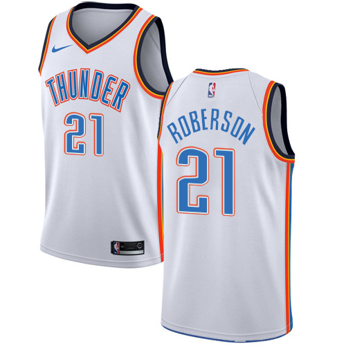 Oklahoma City Thunder #21 Andre Roberson White Swingman Association Edition Jersey Mens