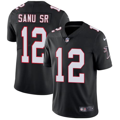 Atlanta Falcons #12 Mohamed Sanu Sr Black Alternate Youth Stitched Vapor Untouchable Limited Jersey Youth