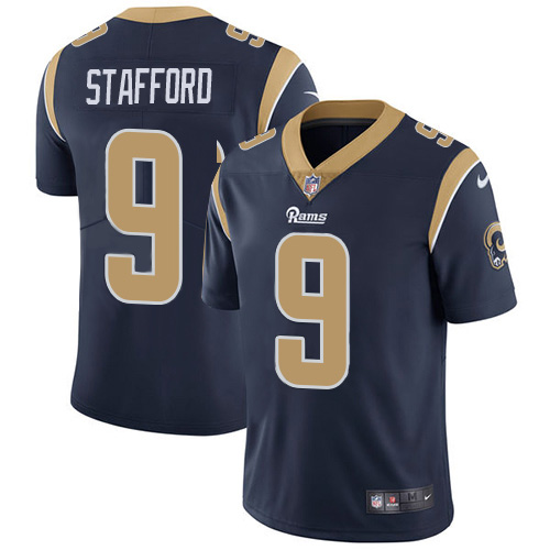 Los Angeles Rams #9 Matthew Stafford Navy Blue Team Color Youth Stitched Vapor Untouchable Limited Jersey