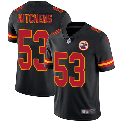 Kansas City Chiefs #53 Anthony Hitchens Black Men's Stitched Limited Rush Jersey Men's