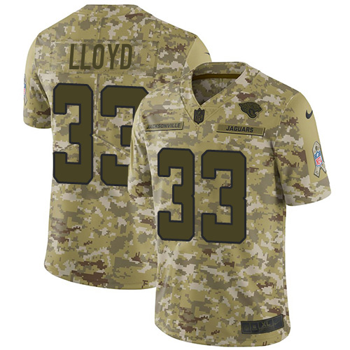 Jaguars #33 Devin Lloyd Camo Youth Stitched Limited 2018 Salute To Service Jersey