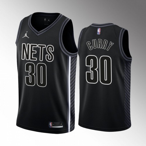 Brooklyn Nets #30 Seth Curry Mens Black 2022-23 Statement Edition Jersey Mens