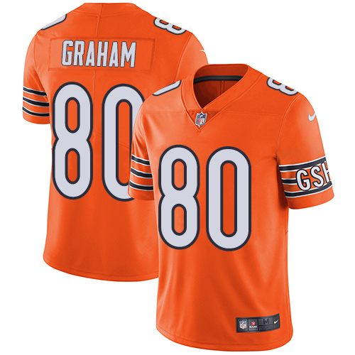 Chicago Bears #80 Jimmy Graham Orange Men's Stitched Limited Rush Jersey Men's