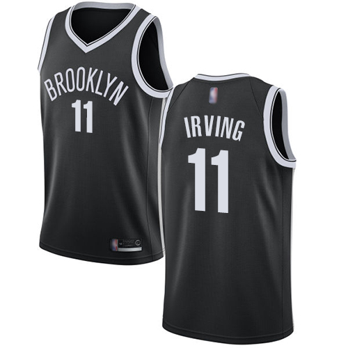 Brooklyn Nets #11 Kyrie Irving Black Swingman Icon Edition Jersey Mens