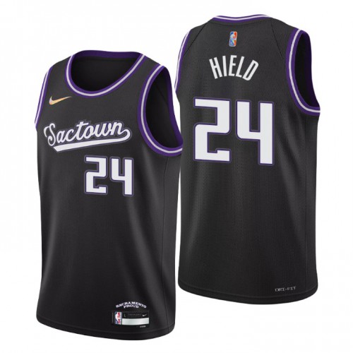 Sacramento Sacramento Kings #24 Buddy Hield Mens Black 2021/22 Swingman Jersey - City Edition Mens