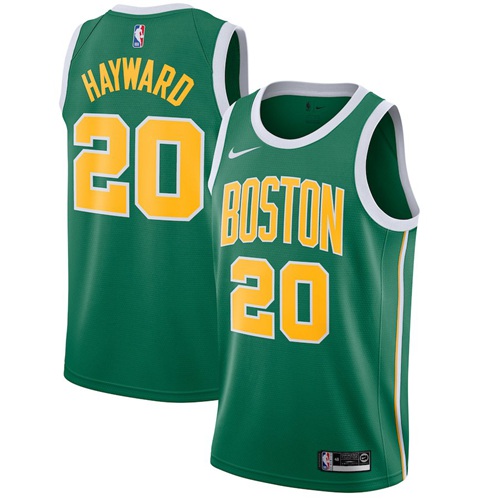 Boston Celtics #20 Gordon Hayward Green Swingman Earned Edition Jersey Mens