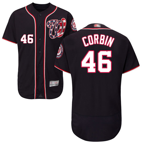 Washington Nationals #46 Patrick Corbin Navy Blue Flexbase Authentic Collection Stitched Jersey Men's
