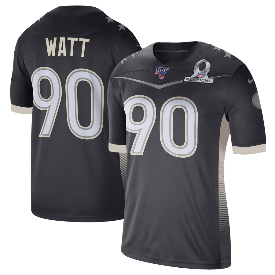Pittsburgh Steelers #90 T.J. Watt 2020 AFC Pro Bowl Game Jersey Anthracite