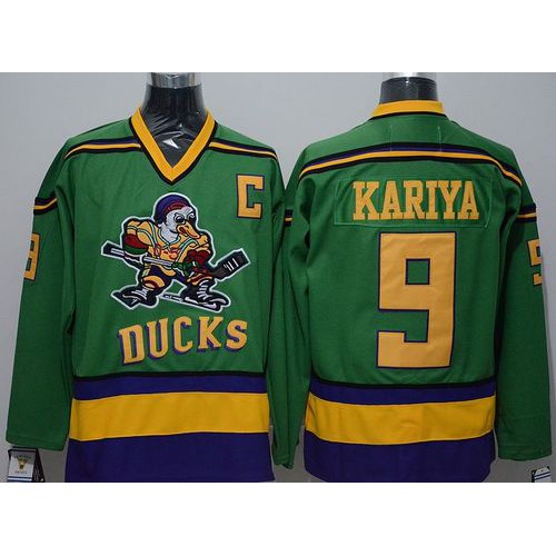 Anaheim Ducks #9 Paul Kariya Green CCM Throwback Stitched Jersey Men's