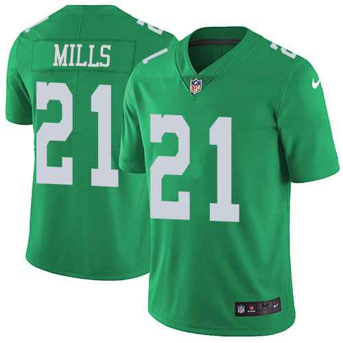 Philadelphia Eagles #21 Jalen Mills Green Men's Stitched Limited Rush Jersey Men's