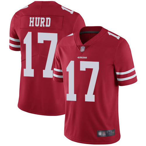 San Francisco 49ers #17 Jalen Hurd Red Team Color Men's Stitched Vapor Untouchable Limited Jersey Men's