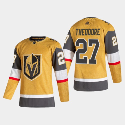 Vegas Golden Vegas Golden Knights #27 Shea Theodore Men's Adidas 2020-21 Authentic Player Alternate Stitched Jersey Gold Men's
